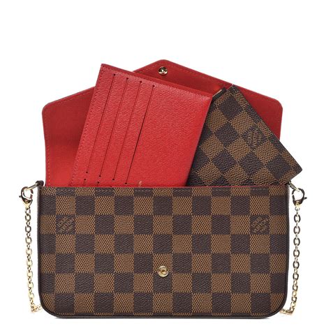 louis vuitton damier ebene pochette felicie chain wallet|Louis Vuitton damier graphite wallet.